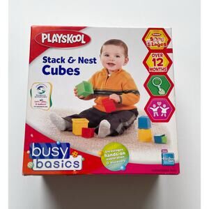 NIB 2006 Playskool Busy Basics Stack & Nest Cubes Baby Developmental Toy